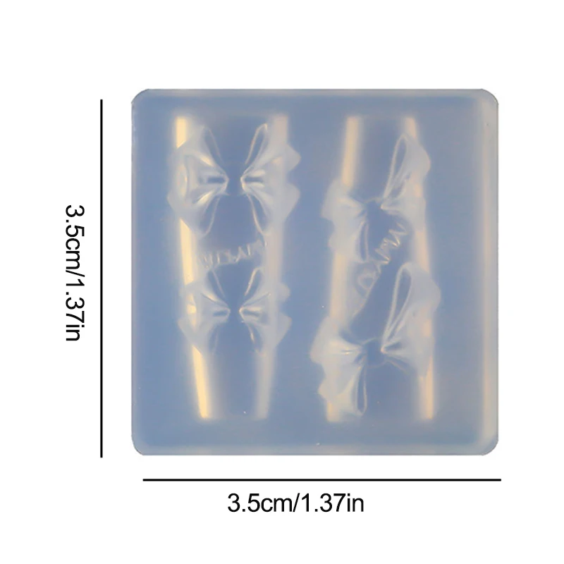 Silicone Nail Carving Mold 3D Bow Tie Mould Stamping Plate Nails Stencils DIY UV Gel Japanese Manicure Tools 6