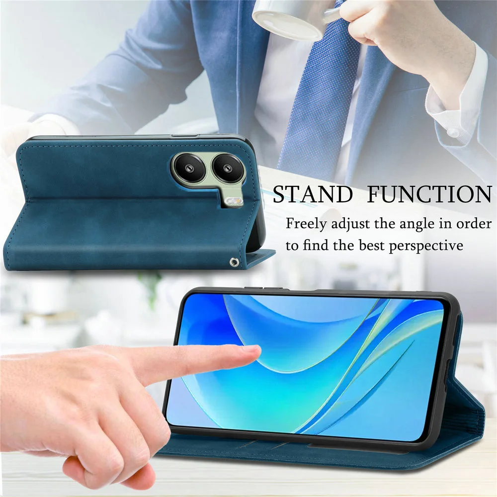 Luxury Magnetic Leather Wallet Case - Smooth Flip Cover