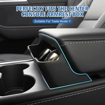 Accessori Interni per Tesla Model Y, Scatola Portaoggetti per Bracciolo Centrale, Porta Occhiali, Porta Carte, Porta Cellulare, Componenti Auto