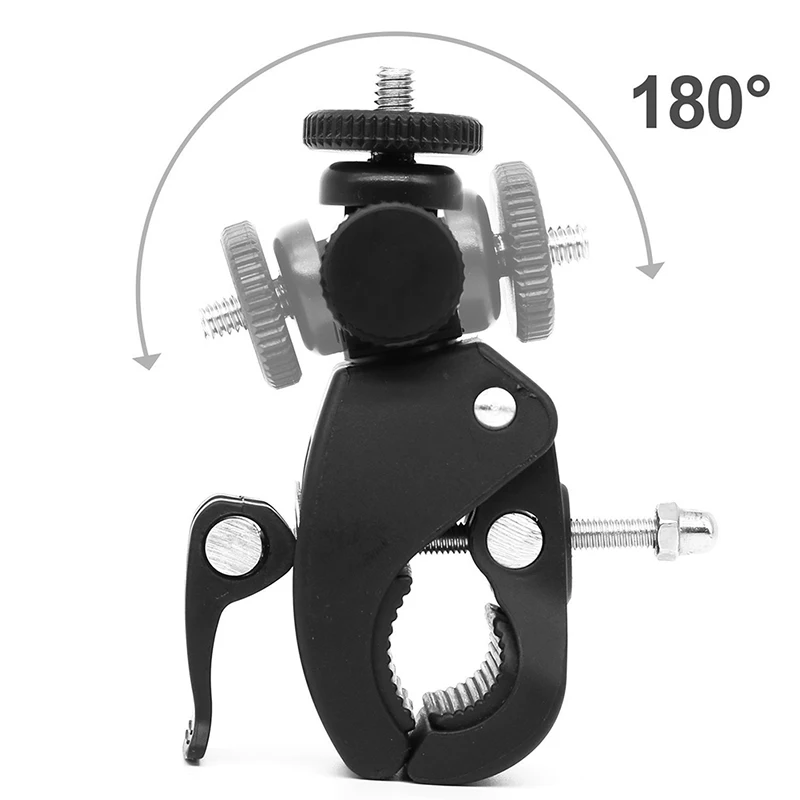 Multifunctional Camera DV DSLR Motorcycle Bike Bicycle Handlebar Clamp Bracket Tripod 1/4 Mount Screw Clip For Bike Sport Camera
