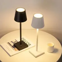 3 Color Temperature LED Eye Protection Table Lamp Stepless Dimming Touch Control Rechargeable Batter For Dining Room/Living Room 1