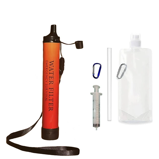 Outdoor Camping Emergency Survival เครื่องกรองน้ําเหมาะสําหรับ Rivers Lakes Creeks แบบพกพา Purification เครื่องมือน้ํา Filte 1