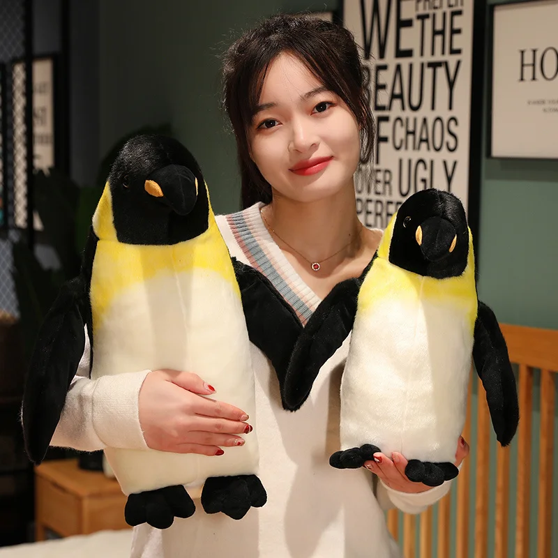 인기 1 개 17-45cm 귀여운 솜털 플러시 장난감, 귀여운 펭귄 플러시 장난감, 실제 동물 인형, 홈 인테리어, 어린이, 생일 선물