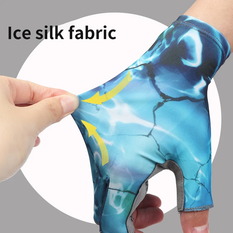 Fingerless Gloves Fishing UV Protection Sun Protection Men Women for Outdoor Fishing Kayaking Hiking Paddling