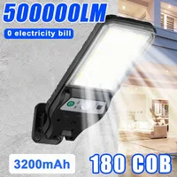 Lampe LED solaire extérieure 500000 Applique murale à capteur solaire LM 180 COB, étanche, à énergie solaire, pour cour de rue, avec télécommande 1