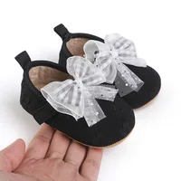 MISOWMNJOY Cute Baby Girl Flats with Bows Floral Soft Soles Infant Mary Jane Shoes Anti-slip Casual Walking Shoes for Newborn 4