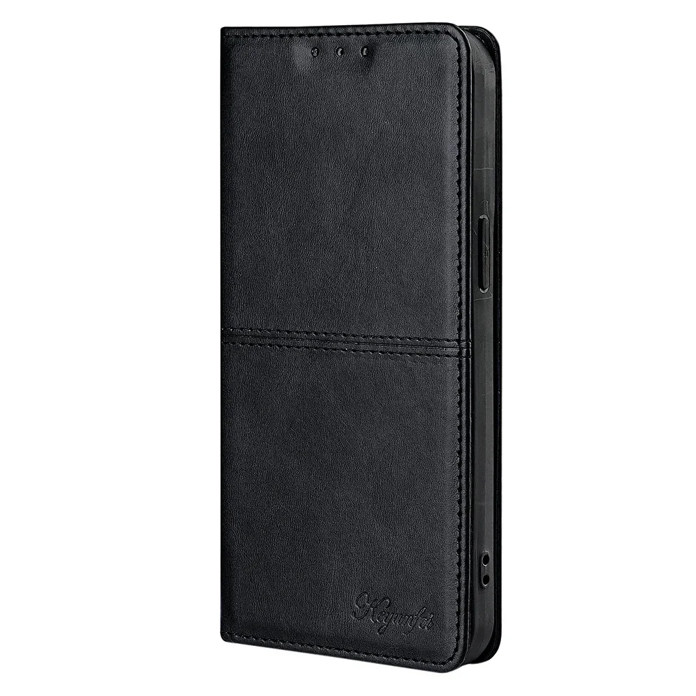 Enhanced Magnetic Leather Phone Case with Fall Prevention - Flip Book Cover