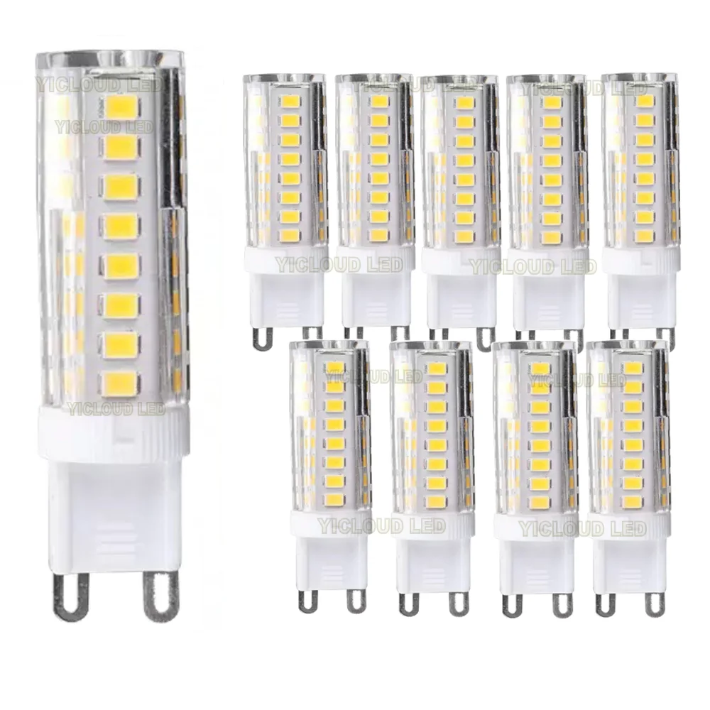 หลอดไฟ LED G9 10 ชิ้น 7W 9W 12W 15W 18W AC 220V 230V หลอดไฟ LED G9 หลอดไฟ LED SMD 2835 ใช้แทนหลอดฮาโลเจน 30/40W 1