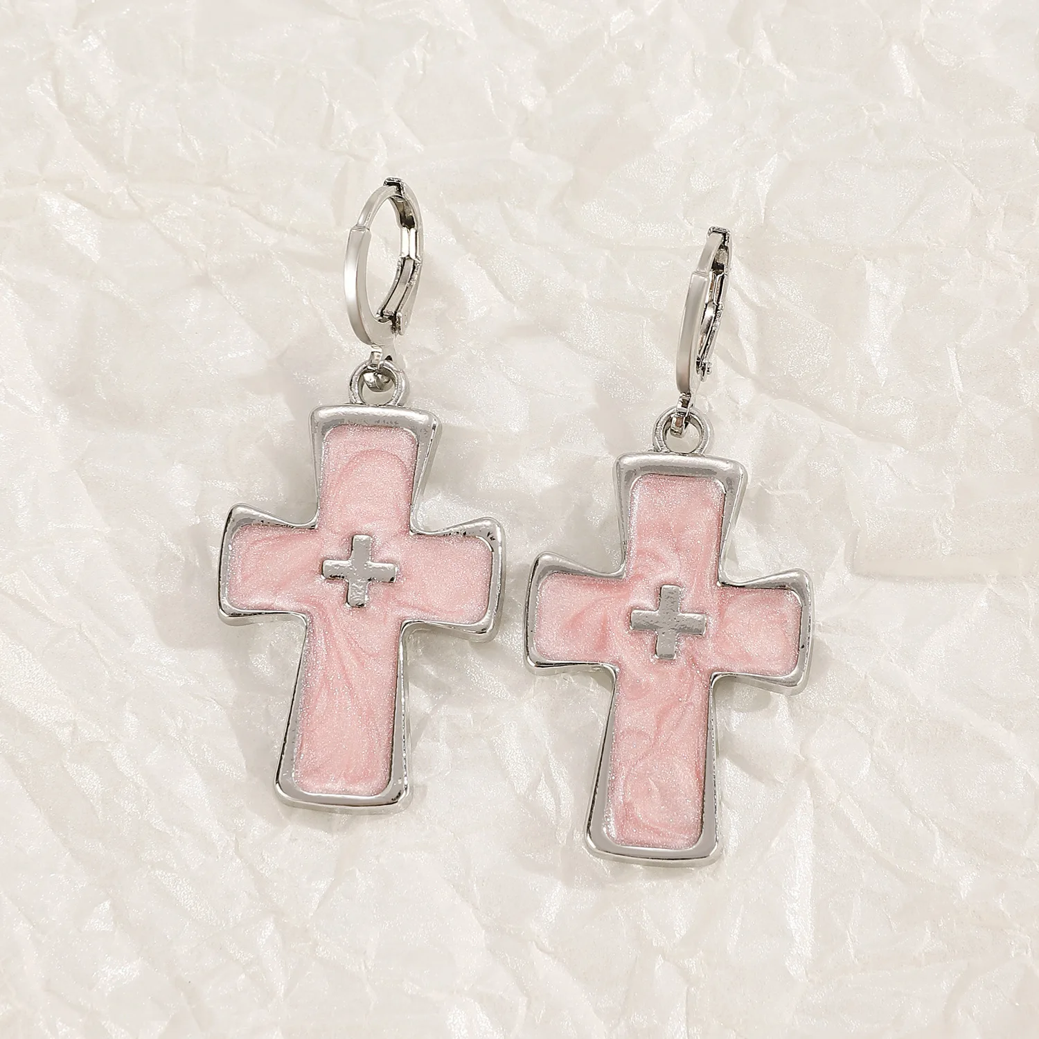 Goth Vintage süße Schleife rosa Erdbeere Herz Stern Anhänger Ohrringe Egirl Gothic 2000er Jahre Y2K EMO Rave Schmuck Szene Zubehör – Detail 1