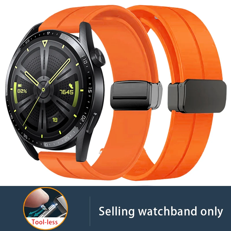 Premium Silicone Magnetic Watch Strap - Waterproof, Durable, and Comfortable