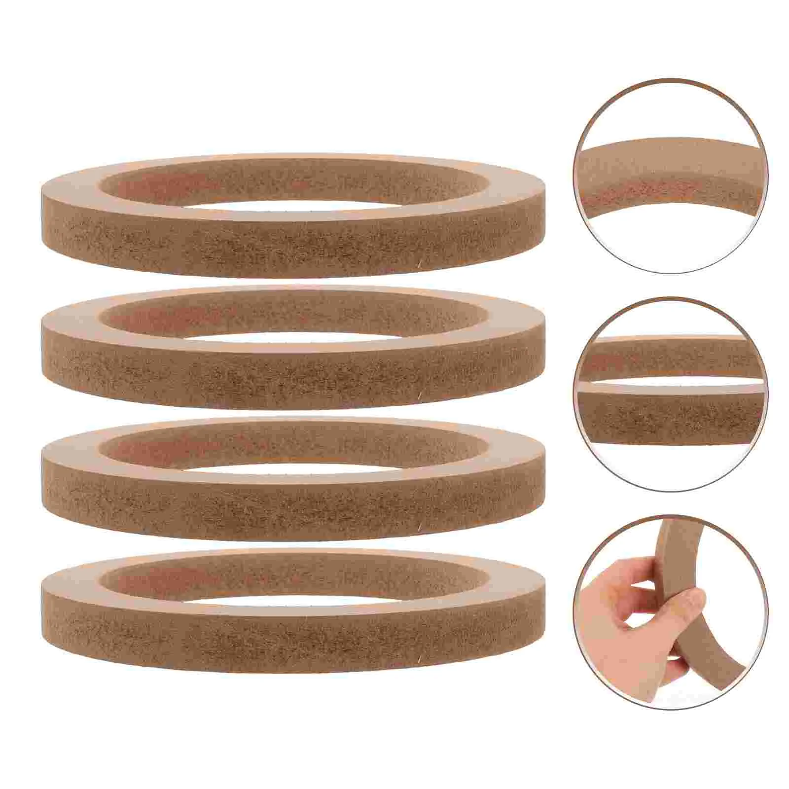 

2 Pairs Car Audio Modification Speakers Spacer Rings for 65 Pad Washer Cushion