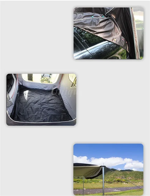 Wasserdichtes Dach-Auto-Sonnenschutz, Auto-Seitenmarkise, Auto-Überdachung-Camper-Anhänger-Zelt  für SUV Minivan Schrägheck-Camping-Außenreise (ArmyGreen 300 * 150 cm)  LKW-Zelt: : Auto & Motorrad