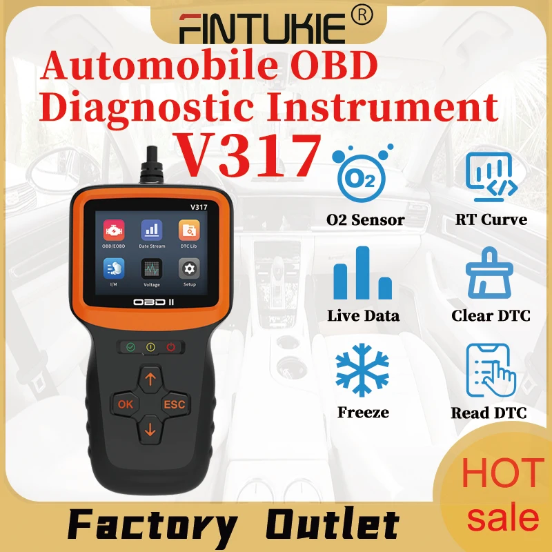 V317AutomotiveCodeReaderOBDAutomotiveFaultDetectionInstrument