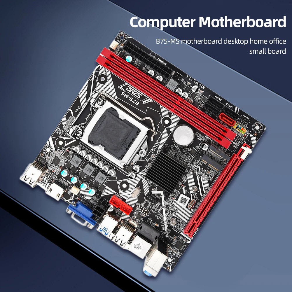 PC 게임용 PCIe 16x 메인보드, 24 핀 LGA 1155, USB3.0, SATA3.0, 데스크탑 컴퓨터 메인보드, 2 개의 메모리 슬롯 지원