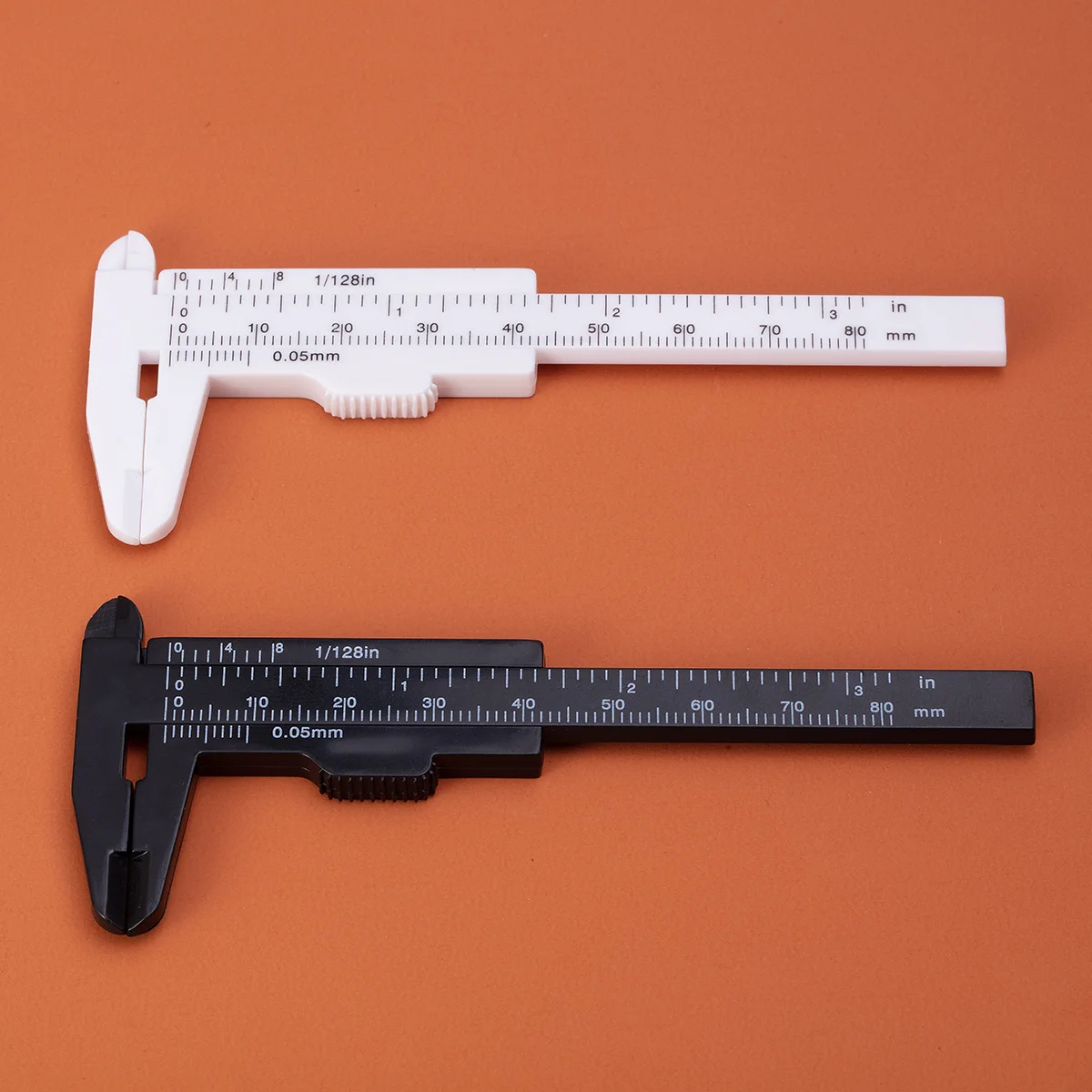 20pcs 0-80mm Double Rule Scale Plastic Vernier Caliper Measuring Student Mini Tool Ruler - View #9