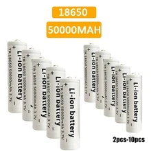 50000mah Fast Charging High Quality 3.7V 18650 Li Ion Battery Flashlight Charging Battery Dropshipping