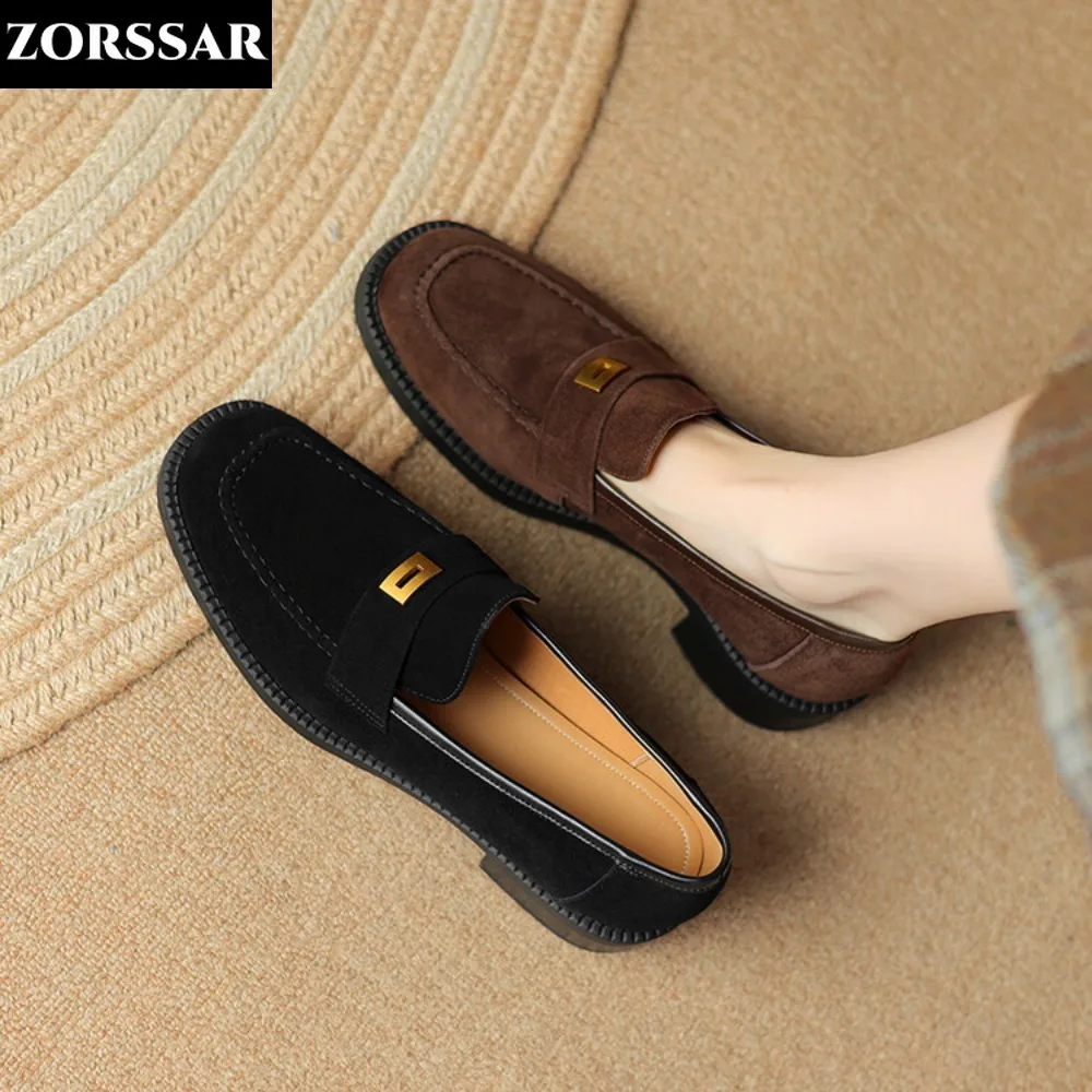 

Sport Women Flats Shoes 2024 New Trend Spring Autumn Platform Suede Loafers Shoes Casual Ladies Walking Non Slip Chaussure Femme