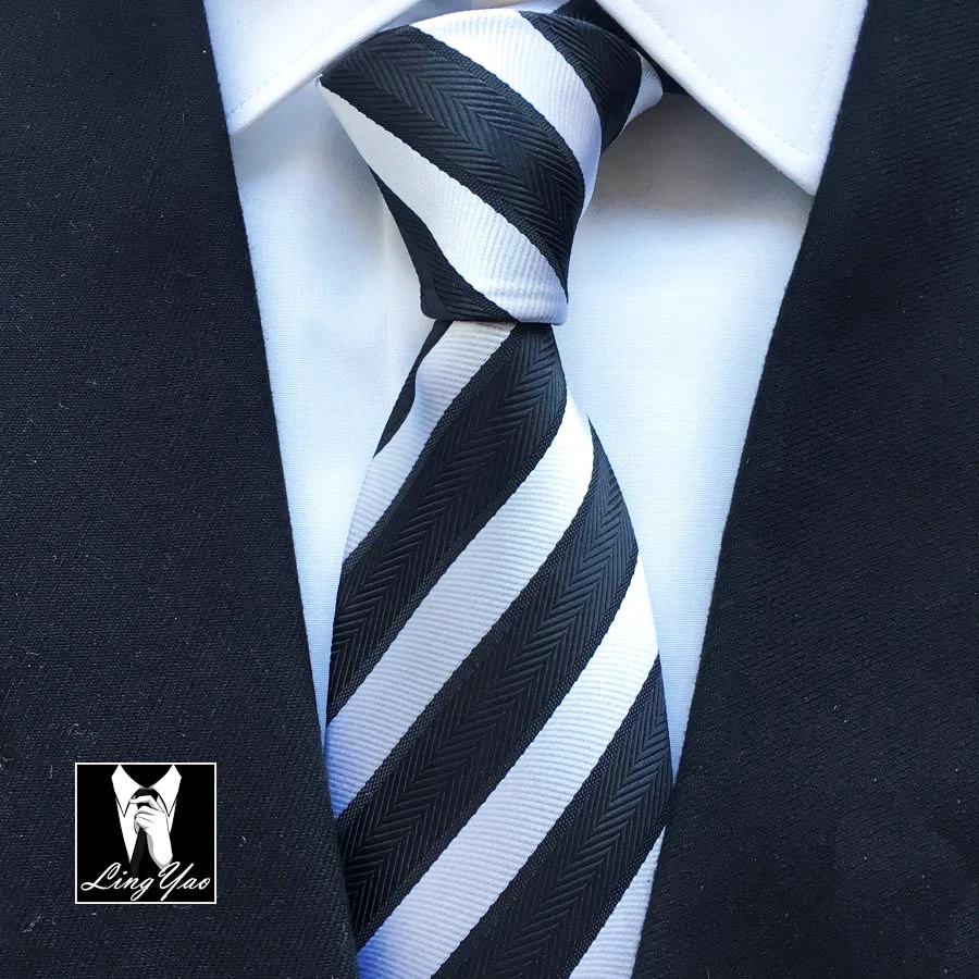男性用のクラシックなネクタイ黒と白の斜めのストライプの襟 Men S Ties Black Mens Tiestie Black Aliexpress 男性用のクラシックなネクタイ黒と白の斜めのストライプの襟 Men S Ties Black Mens Tiestie Black Aliexpress