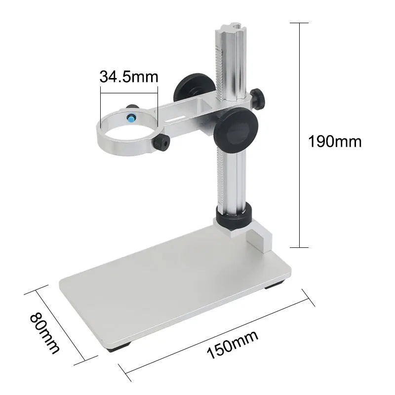 Microscope Arm Stand Video Microscope Stand Aluminium Alloy Raising Lowering Working Stage for USB Digital Microscope Ring Holder Accessories