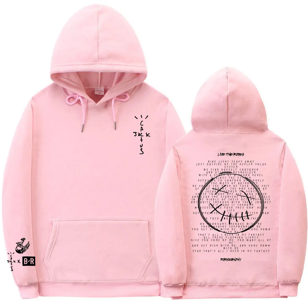 thumbnail image 1 of Sudadera con capucha de Cactus Jack para hombre y mujer, suéter con estampado de logotipo de doble cara, forro polar, estilo Hip Hop de gran tamaño, 1 of 5