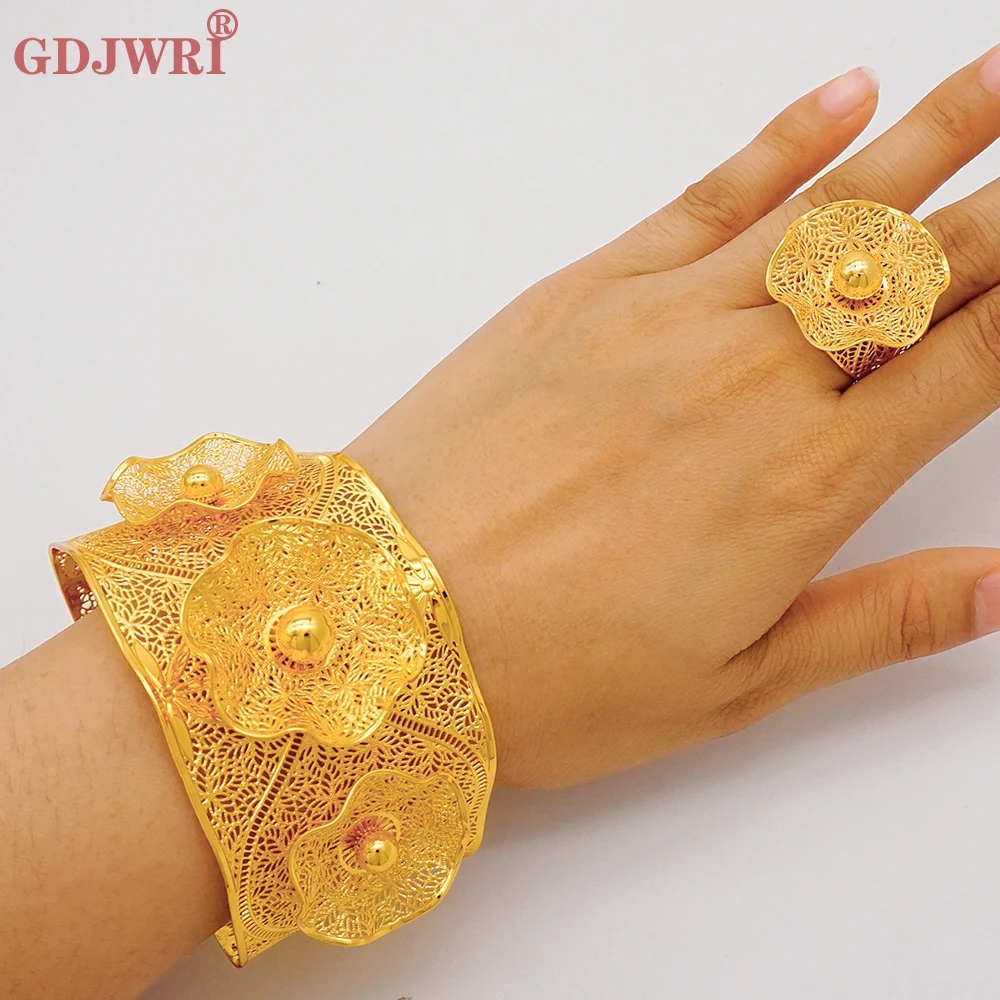 Gold Plated Bracelet And Ring Combo Diameter: Free Inch (in) at Best Price  in Noida | Anshi Art
