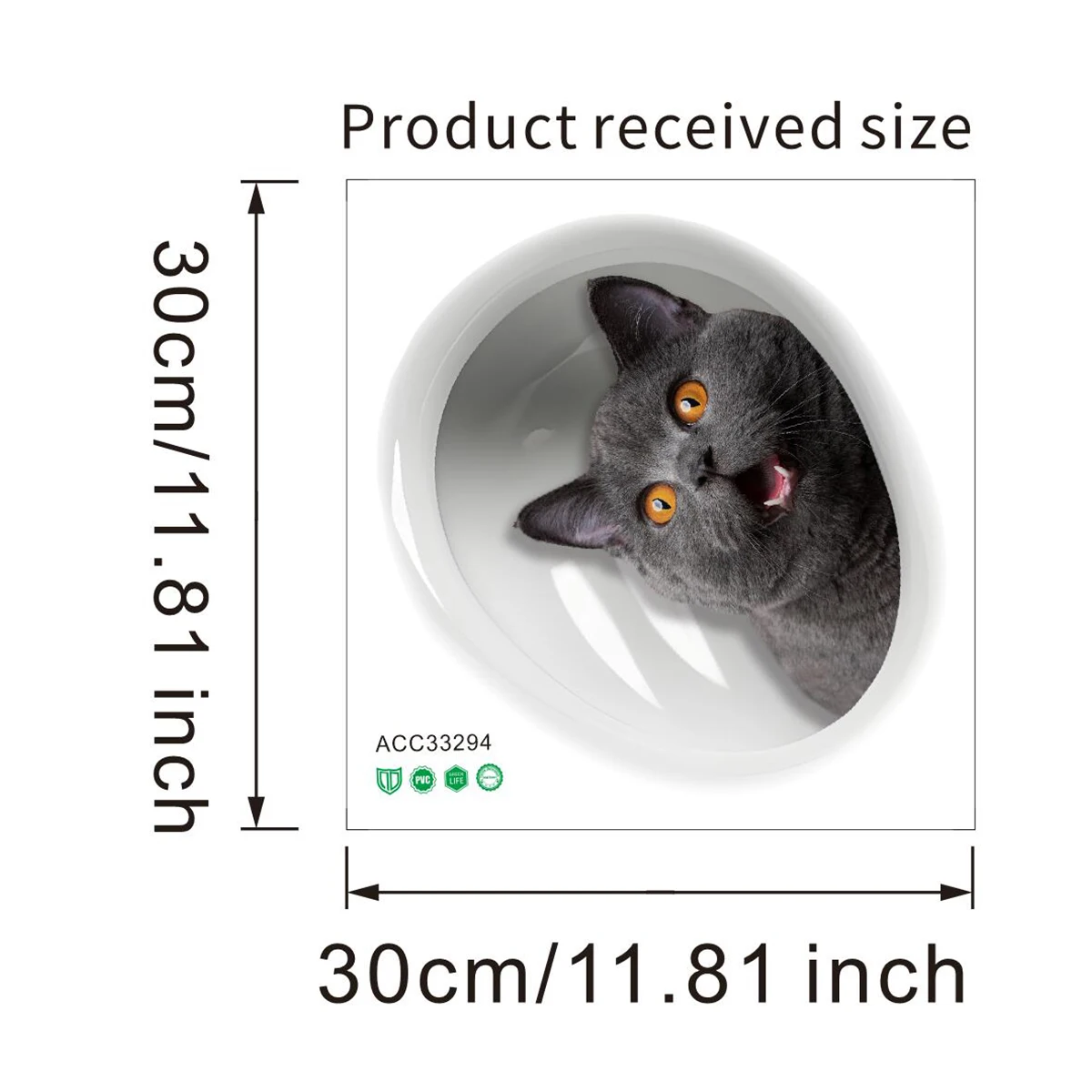 1PC Cute Kitten Fun Toilet Cover Stickers-Waterproof Glossy Self Adhesive Oval PVC Surface Stickers Suitable for Bathroom Toilet vinyl stickers toilet stickers toilet seat stickers kitten wall stickers