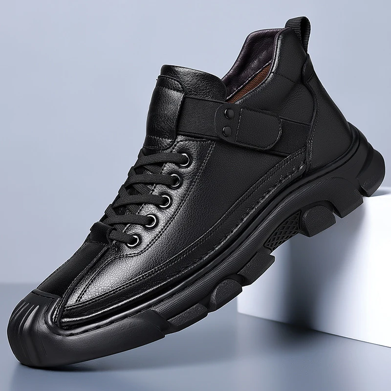 

Men's Casual Shoes New Outdoor Lace Up Non Slip Walking Sneakers High Quality Thick Bottom Skateboard shoes Soft Sole Men Shoes