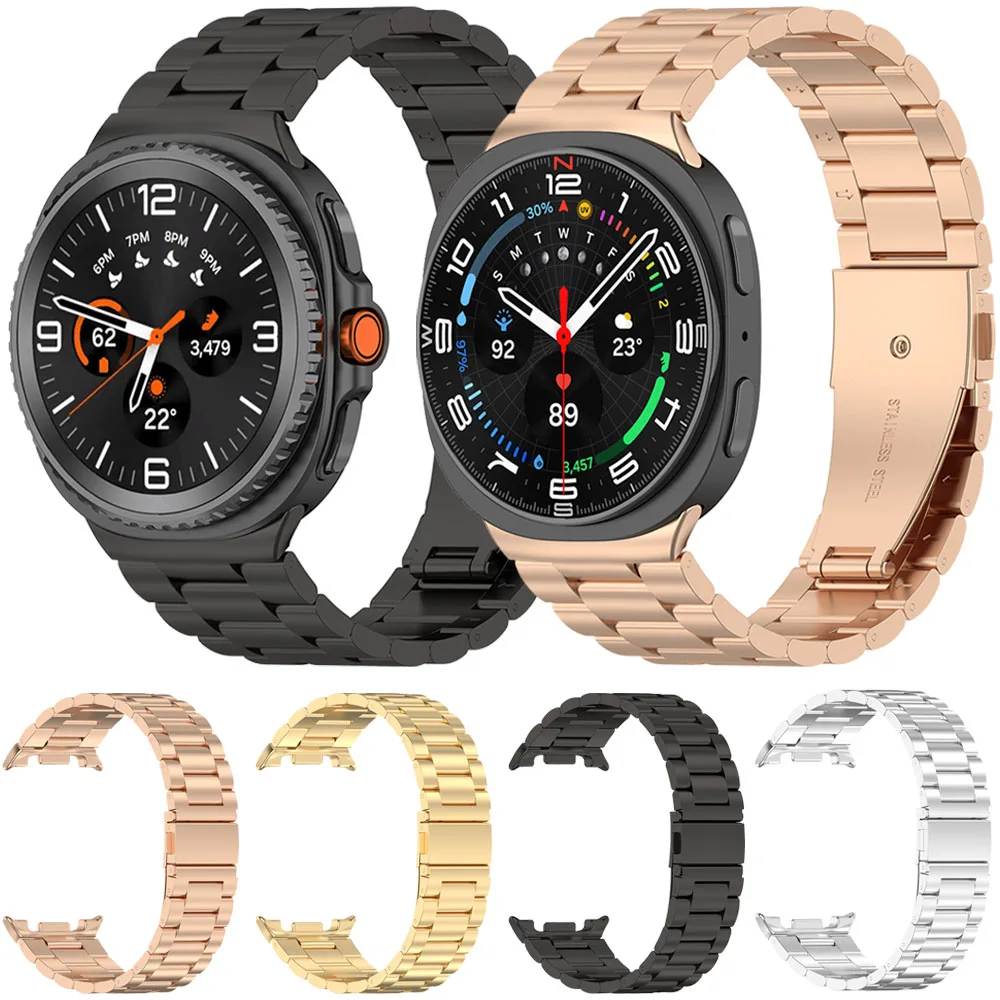 Metal Strap for Samsung Galaxy Watch 8 44mm 40mm/8 Classic 46mm No Gaps Wristband for Samsung Galaxy Watch Ultra 2025 47mm Strap