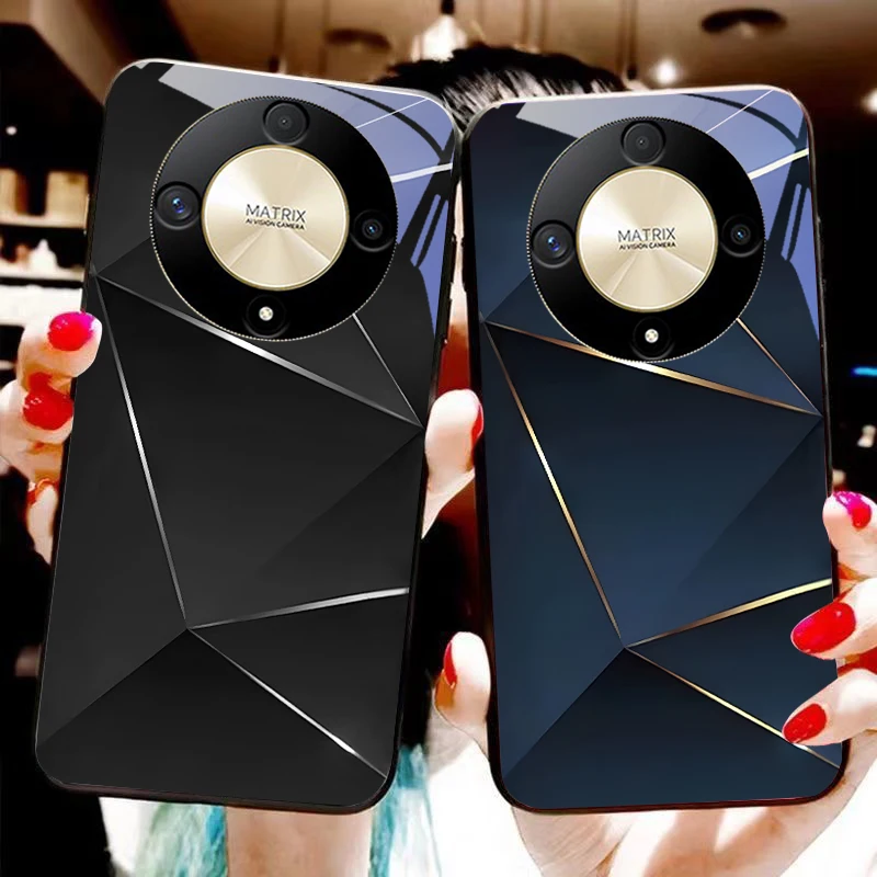 Geometric Prism Tempered Glass Phone Case