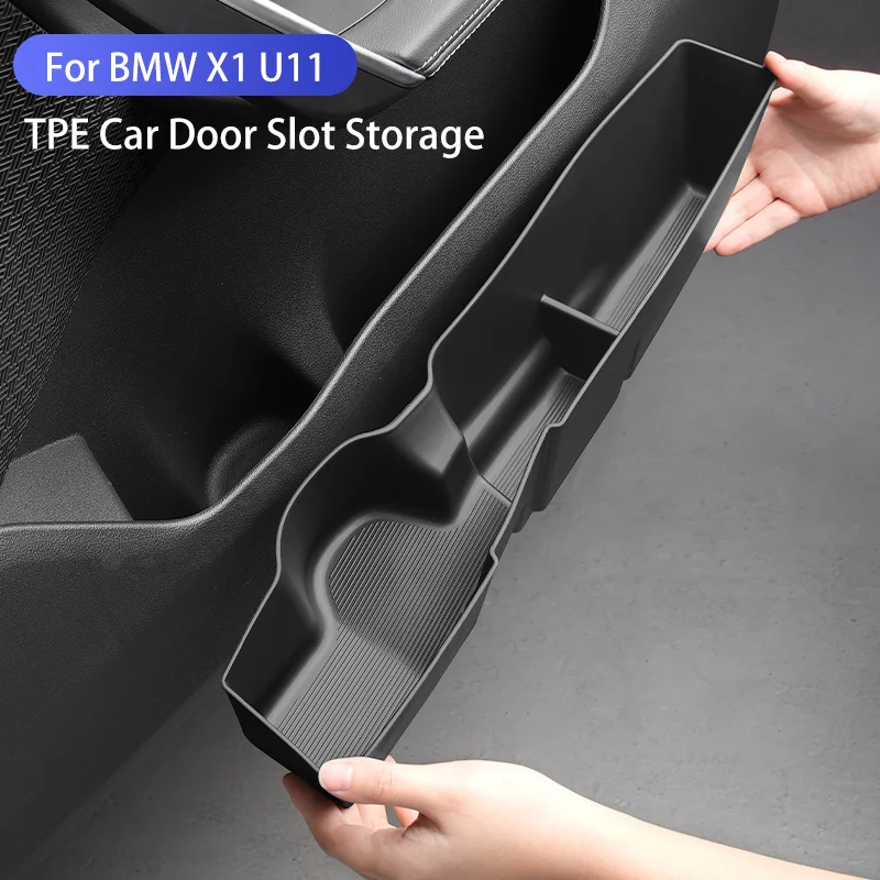 Для BMW X1 U11 2023 2024 коробка для хранения на дверь автомобиля ТПЭ Органайзер на переднюю и заднюю дверь лоток подлокотник центральная консоль коробка автомобильные аксессуары