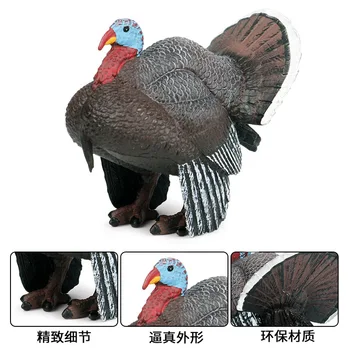 Simulation Farm Poultry Animal -Turkey, Duck, Goose, Rooster and Hen Series Children's Toy Set 3