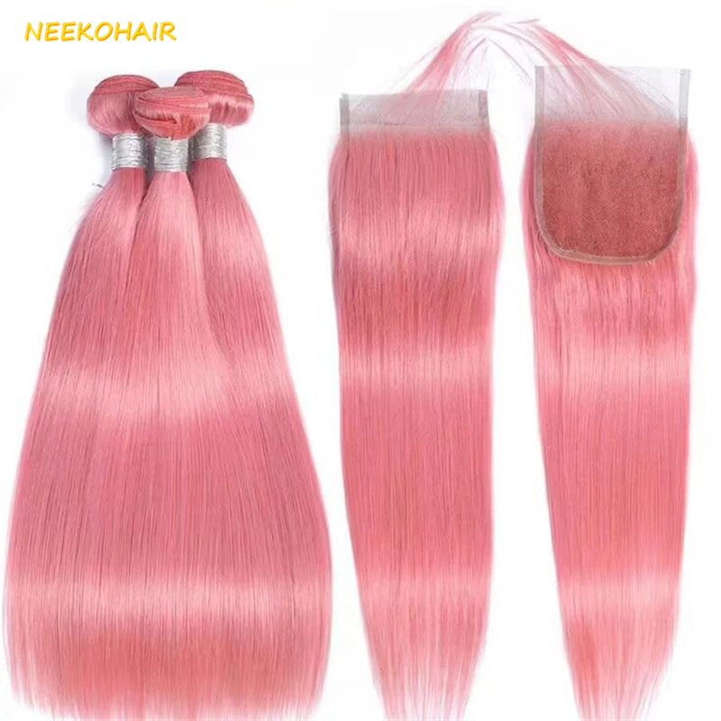 Brazilian Human Hair Bundles With 4x4 Closure And 13x4 Frontal
