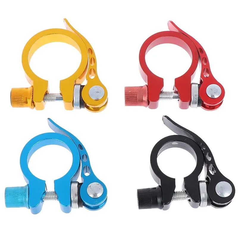 Bike Seatpost Clamp 28.6/31.8/34.9 MTB Rack Locking Clip Quick Release Aluminium