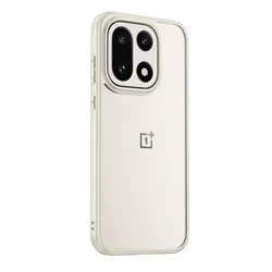 Frosted Hard PC Shockproof Camera Protection Phone Case with Translucent Cover for OnePlus 15 (Grey)
