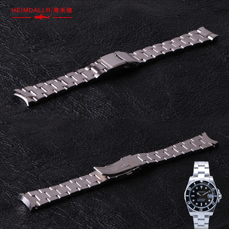 

Heimdallr Solid 20mm Width Stainless Steel Watchband Brushed Bracelet Suitable For 40mm SUB Diver Watch Case