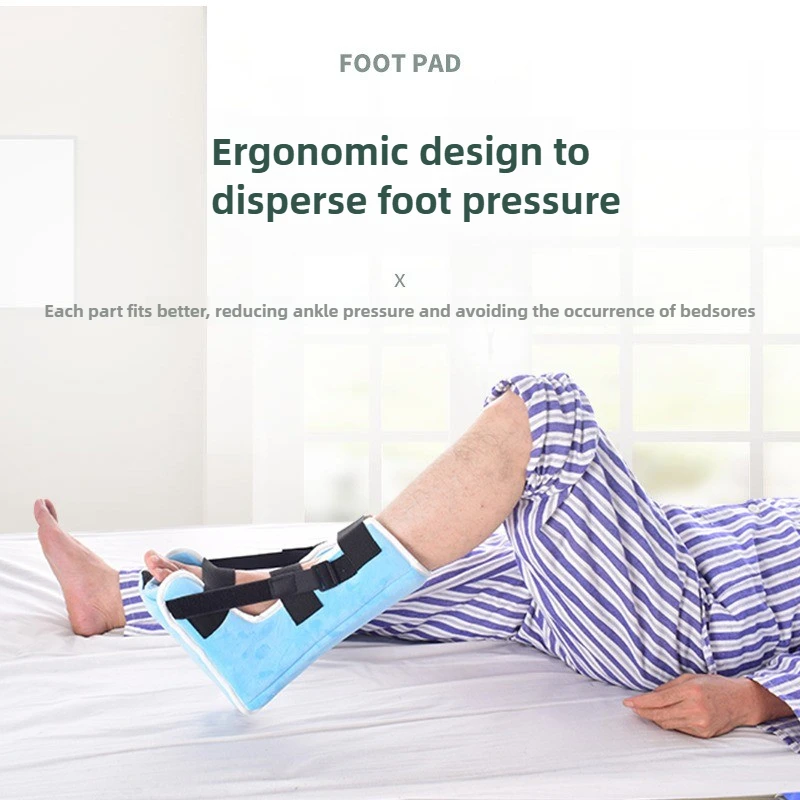 Drop Foot Heel Protector Boot Breathable Pressure Relieving Soft Adjustable Prevent Bedsore Single Boot Heel Pillow Foot Care