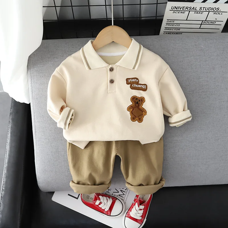 Baby Boy Designer Clothes Spring Autumn Plaid Turn-down Collar T-shirts  Tops and Pants Boys Tracksuits Christmas Outfit for Kids - AliExpress