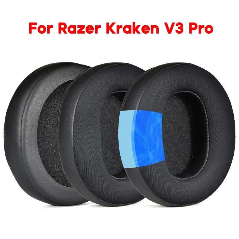 Replaceable Memory Foam Headphone Earpads for Razer Kraken V3 Pro Headphone Comfortable Ear Pads Earcups Headset Accessories