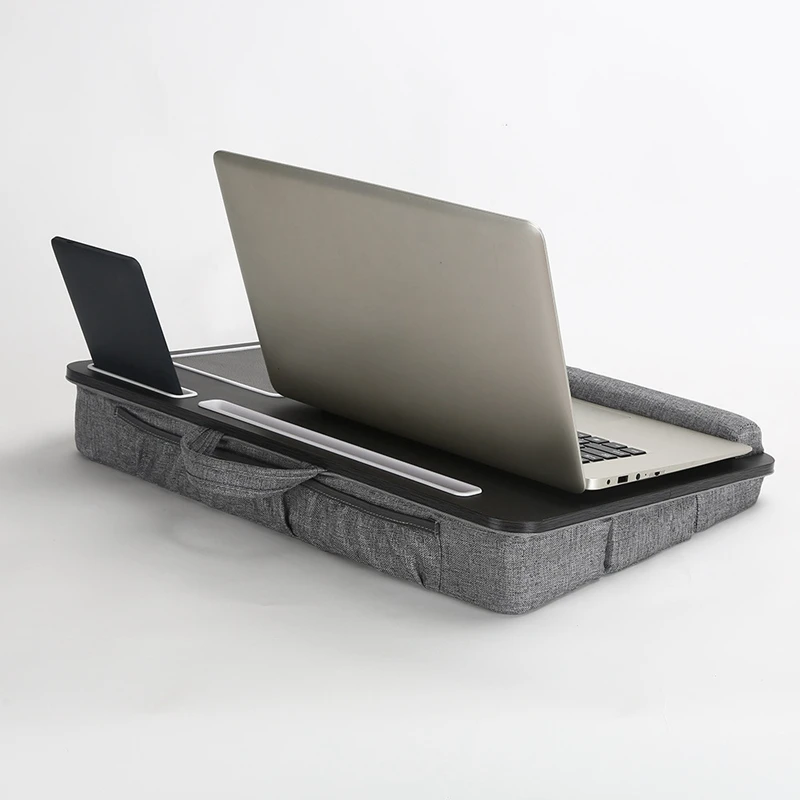 Lap Laptop Desk Portable Lap Desk with Pillow Cushion, Fits Up to Laptop  Tablet and Phone