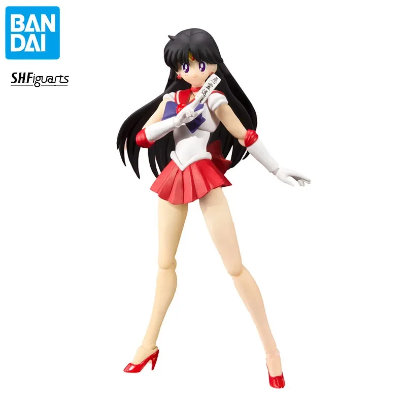 

In Stock Bandai SHF Sailor Moon Hino Rei New Genuine Anime Figure Model Doll Action Figures Collection Toys for Boys Gifts PVC