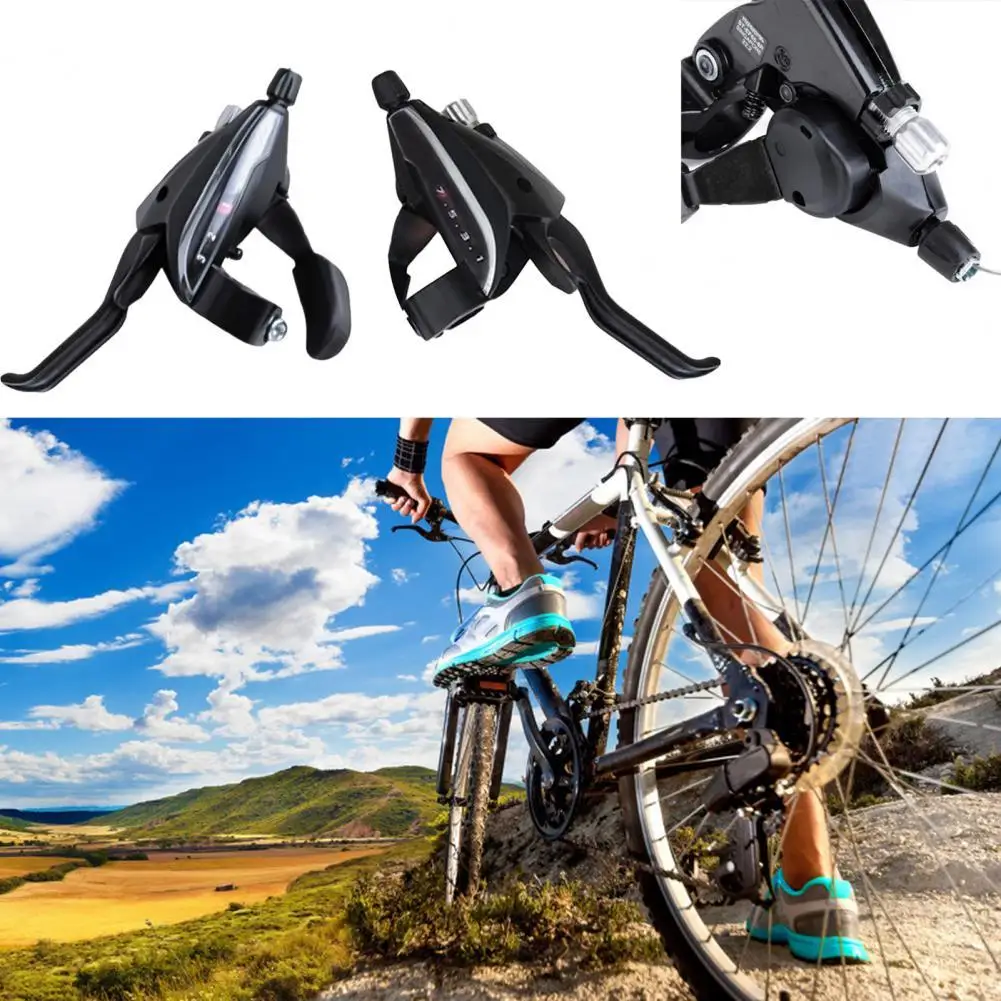 

Bicycle Shifters 2Pcs EF65-7 Thumb Shifter 3x7 Speed Accurate Conjoined Mountain Bike Derailleurs for MTB