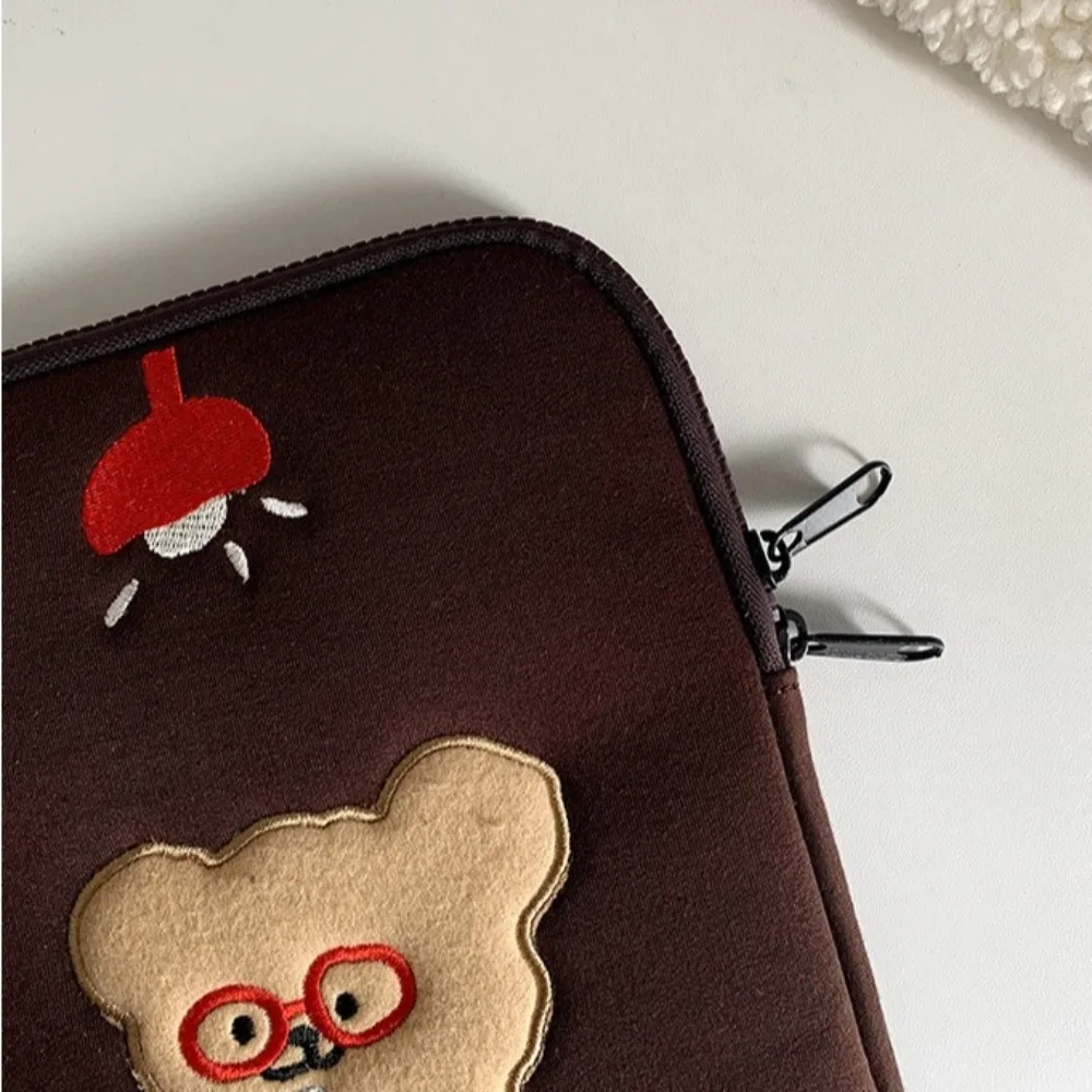 Adorable Cartoon Bear Tablet and Laptop Protective Sleeve - Shockproof Portable Soft Case for 11/13/15 Inch Devices