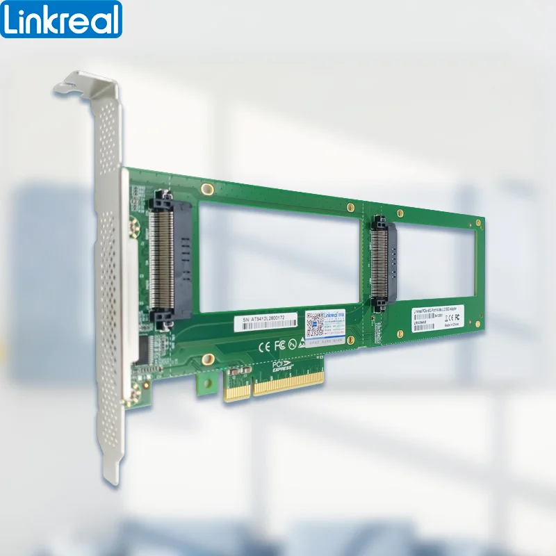 Linkreal 2x U.2 Sff8639 Ssd para Pci Express 3.0 Gen x8 Cartão U.2 Nvme Ssd Adaptador - Imagem 2