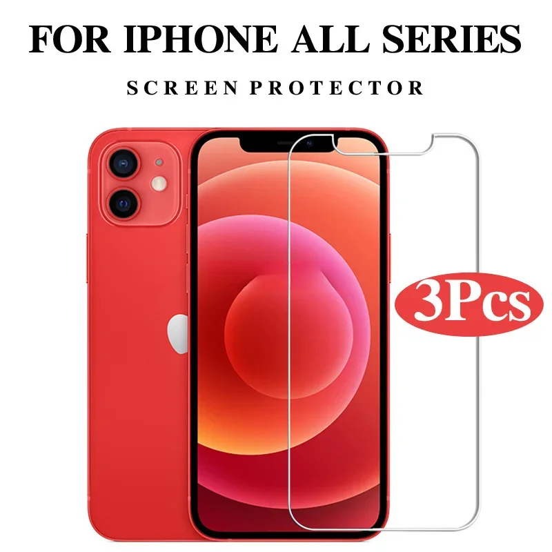 

Закаленное защитное стекло для Iphone 12 Pro X XR XS 11 Max 6s 6 7 8 Plus, 3 шт.