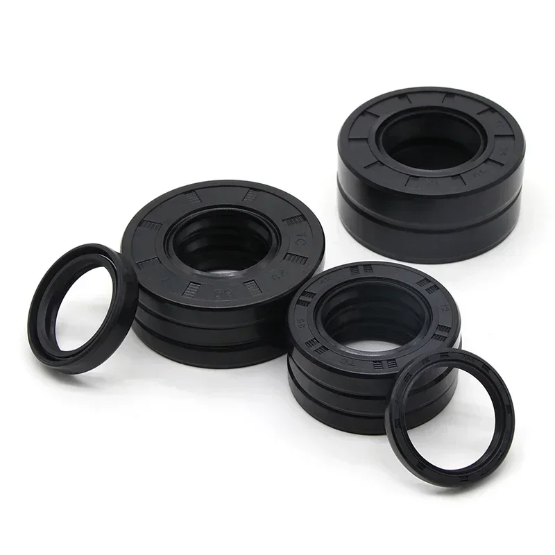 Rubber Gasket Solenoid Valve Filter Gasket Rubber Strip Seal NBR Oil Seal ID 25mm TC-25*31/32/34/35/38/40/42/45/50/52/55/60/62*4/5/6/7/8/10/12mm Nitrile Rubber Shaft Double Lip Seals Gasket