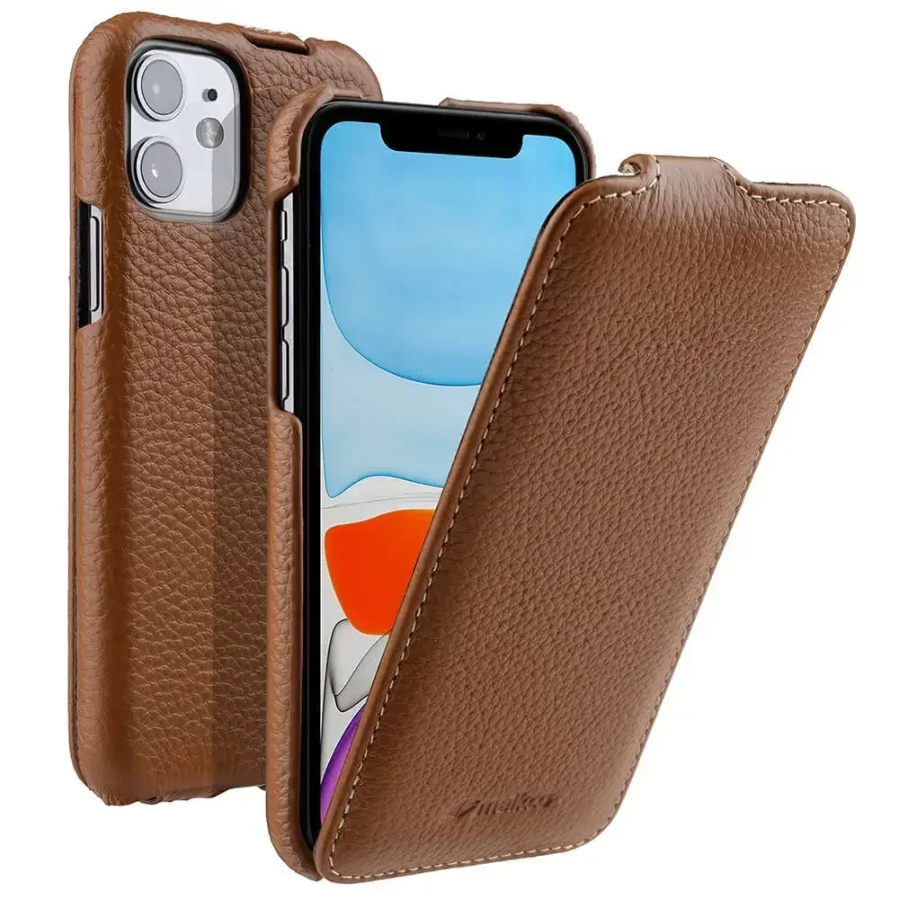 Melkco Premium Vertical Genuine Leather Case - First Layer Cowhide Cover