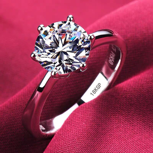 Certificate 100% Original 925 Silver Rings For Women Men Round Cut Zirconia Diamond Wedding Engagement Band Gift Jewelry