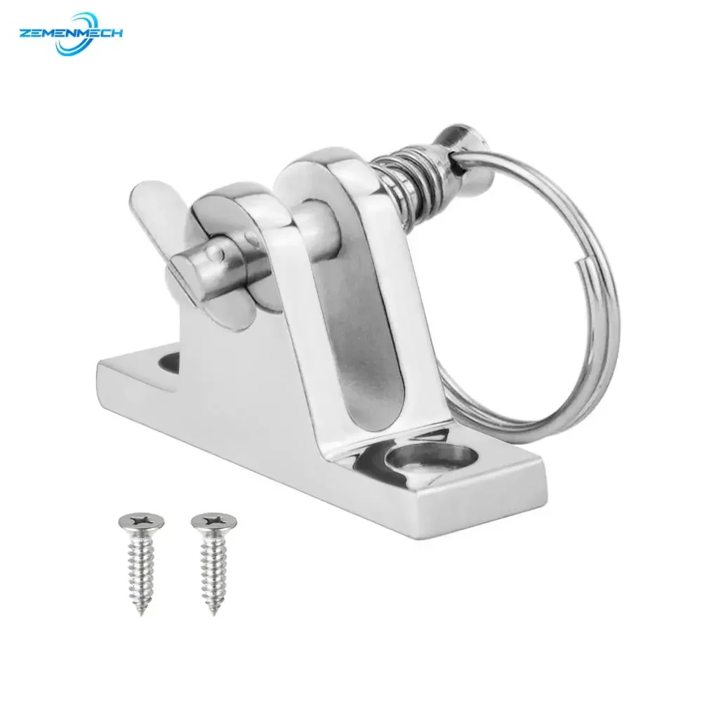 316 Stainless Steel Boat Bimini Top Deck Hinge with Quick Release Pin 90 Degree Boat Accessories Marine Kayak Canoe Yacht Cover