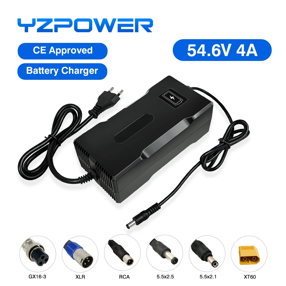 Yzpower Ce Rohs 54.6v 4a Smart Lithium Battery Charger For 13s 48v Lipo