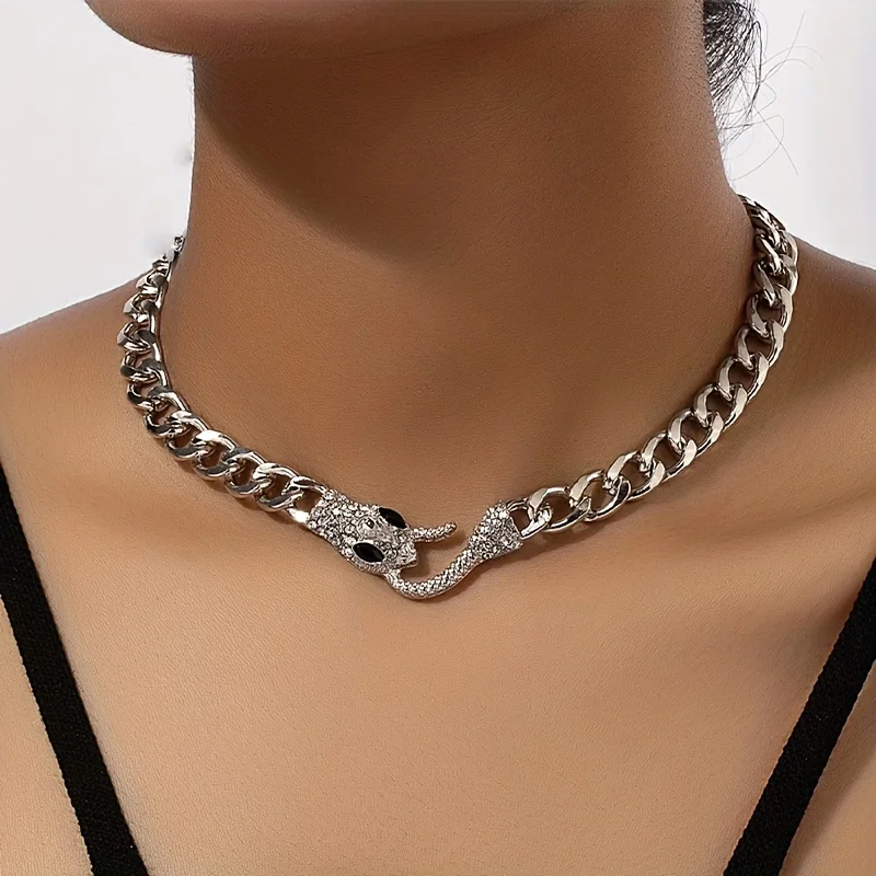 

Ожерелье в стиле панк Medusa хип-хоп ошейник цепь до ключиц для женщин и мужчин